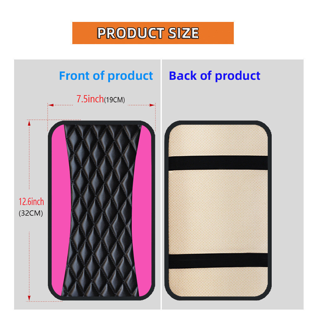 1Universal Car Accessories Armrest Cover Center Console Box Pad Protector Pink