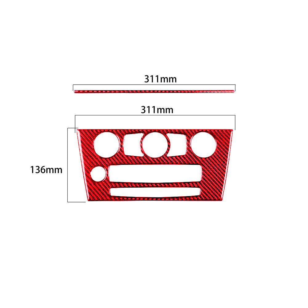 Red Carbon Fiber Rear Cup Holder Cover Trim For Land for Range Rover Sport 2014-2017 v