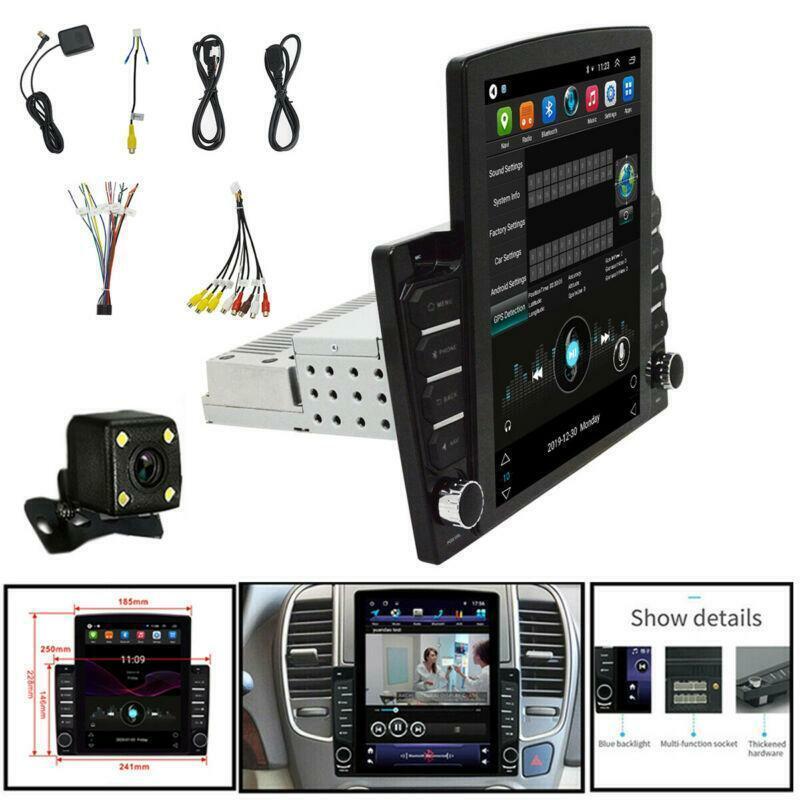 Android 8.1 2+32GB 10.1 1DIN Quad Core Car Stereo Radio GPS Nav Player w/Camera