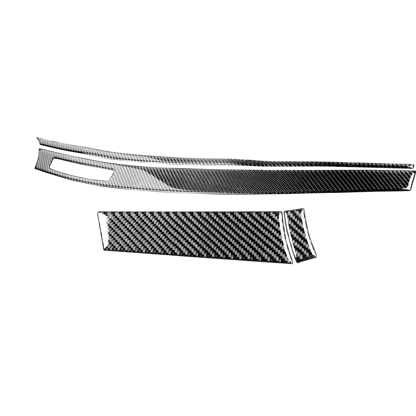 4x Carbon Fiber Inner Dashboard Panel Cover Trim for Mitsubishi Lancer 2008-2015