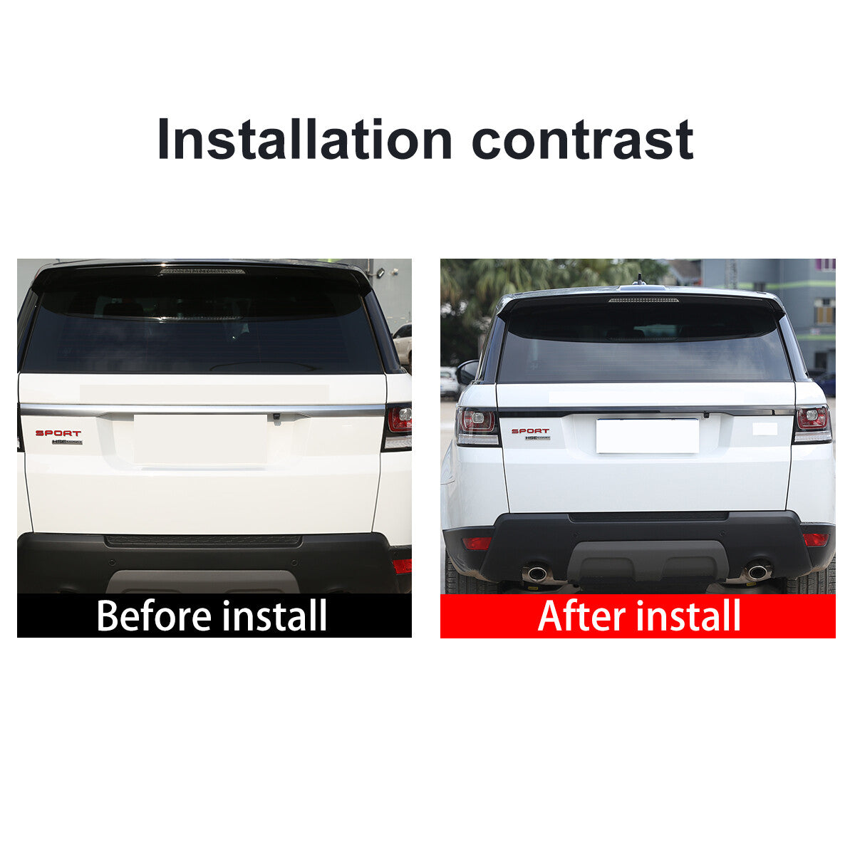 Glossy Black Rear Door Trim Molding for Land Rover for Range Rover Sport 2014 - 2022