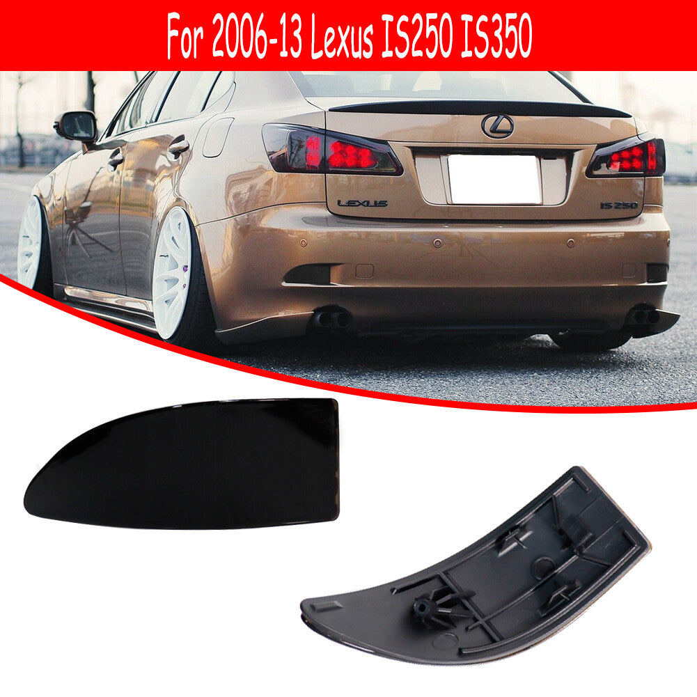 JDM Smoked Lens Rear Bumper Reflector Cover for 2006 - 2013 for Lexus IS250 IS350 - v