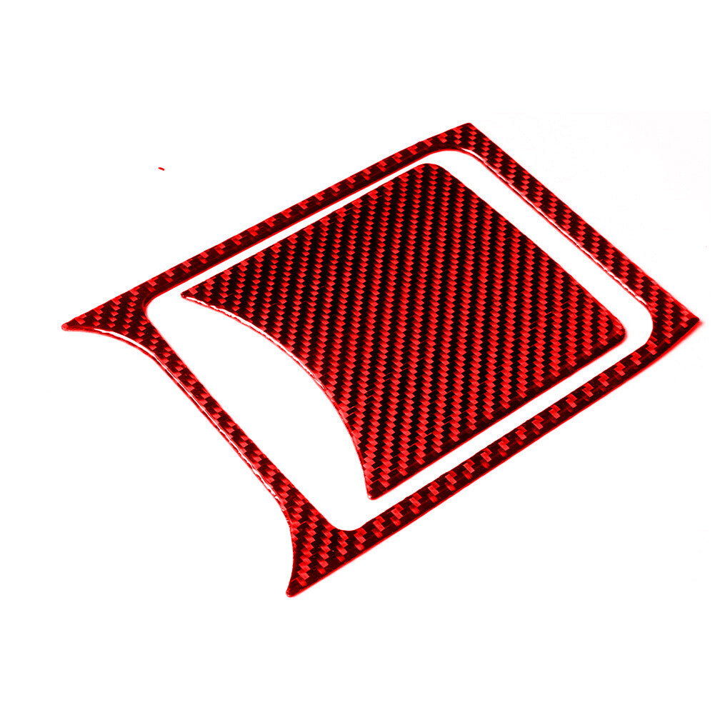 Red Carbon Fiber Rear Watercup Panel Trim Cover for Subaru Forester 2005-2008