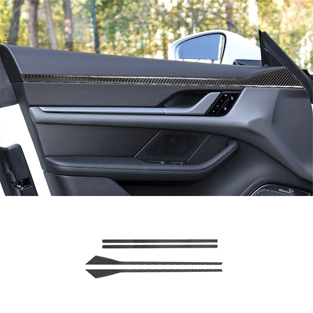 for Audi A4 2017-19 Carbon Fiber Door Loudspeaker Decorative Cover Trim Sticker v