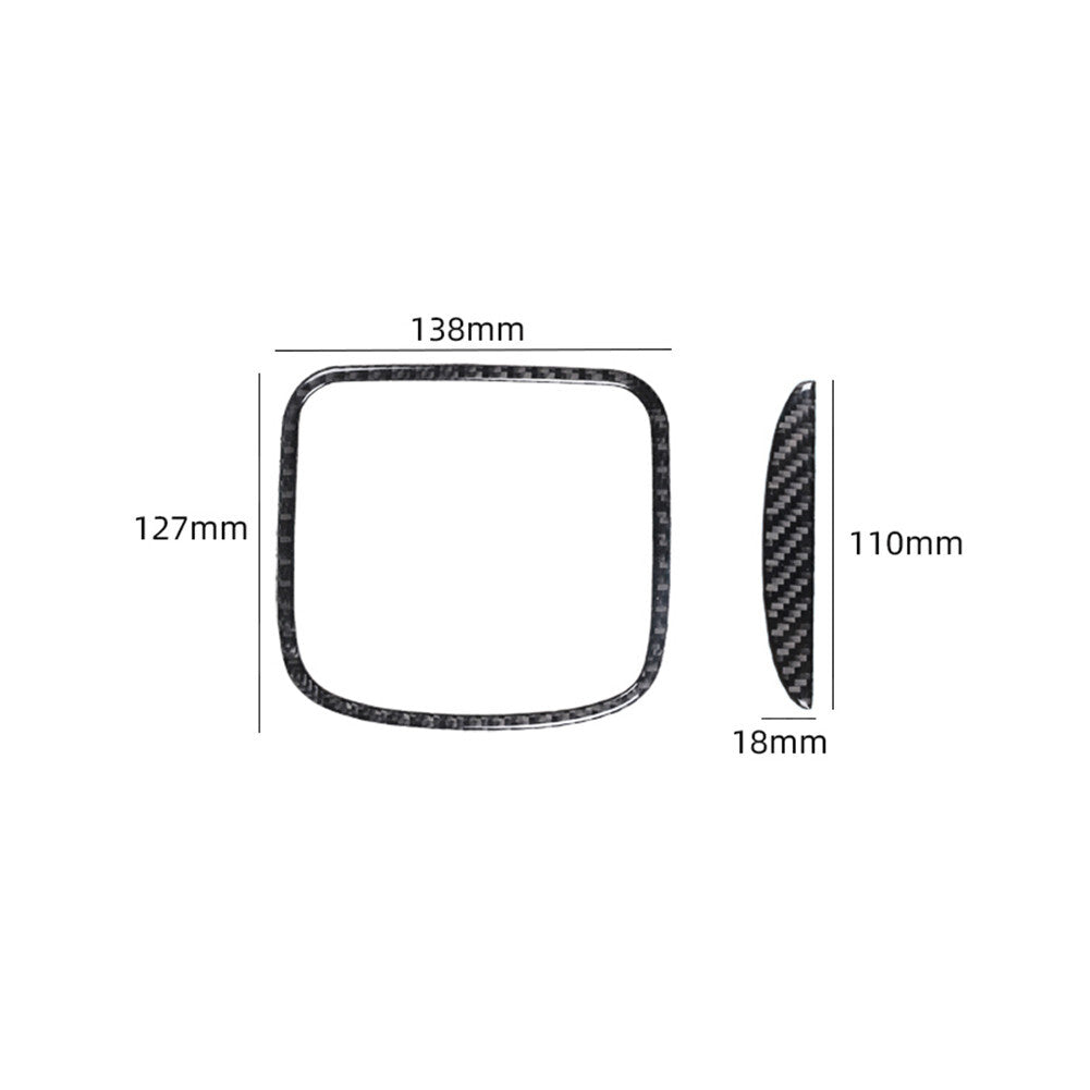 2Pcs Carbon Fiber Interior Rear Center Console Cover Trim for Chrysler 200