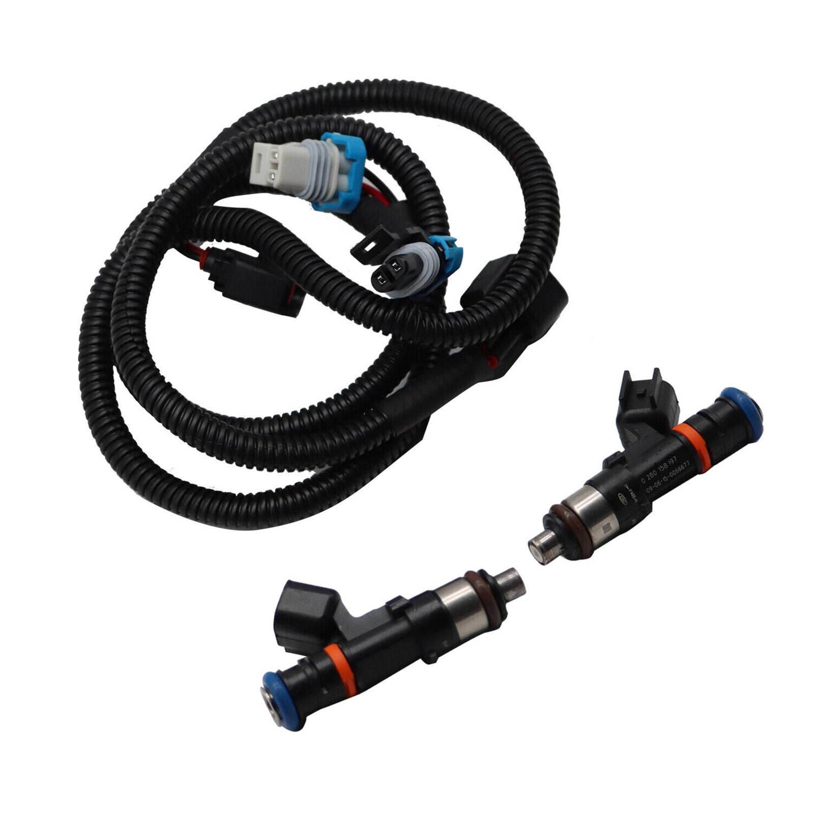 2Pcs Fuel Injector with Pigtail Harness Fit for Polaris Ranger XP 800 2012-2013