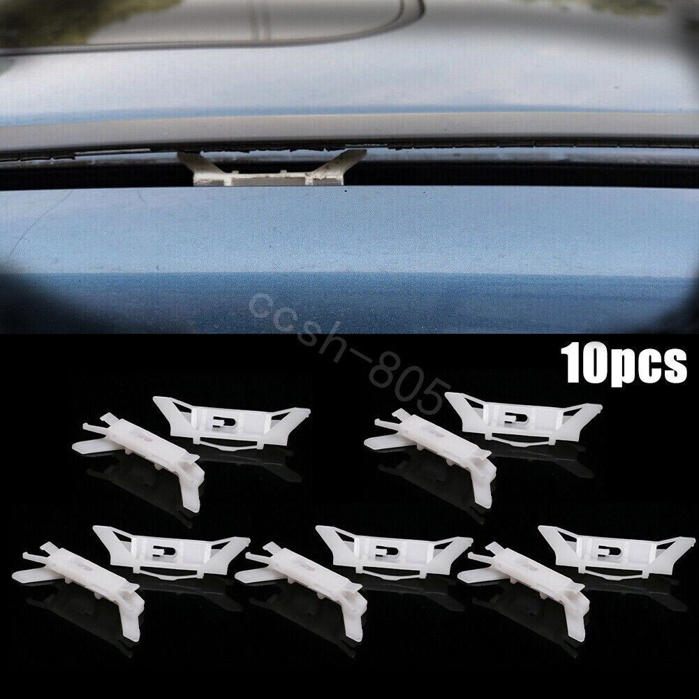 10 Pcs Car Roof Weather Strip Moulding Drip Rail Clips for Honda