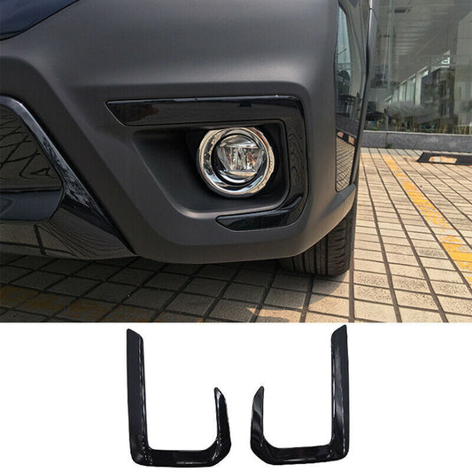 for Subaru Outback 2020-23 Glossy Black Front Fog Light Lamp Eyebrow Cover Trim