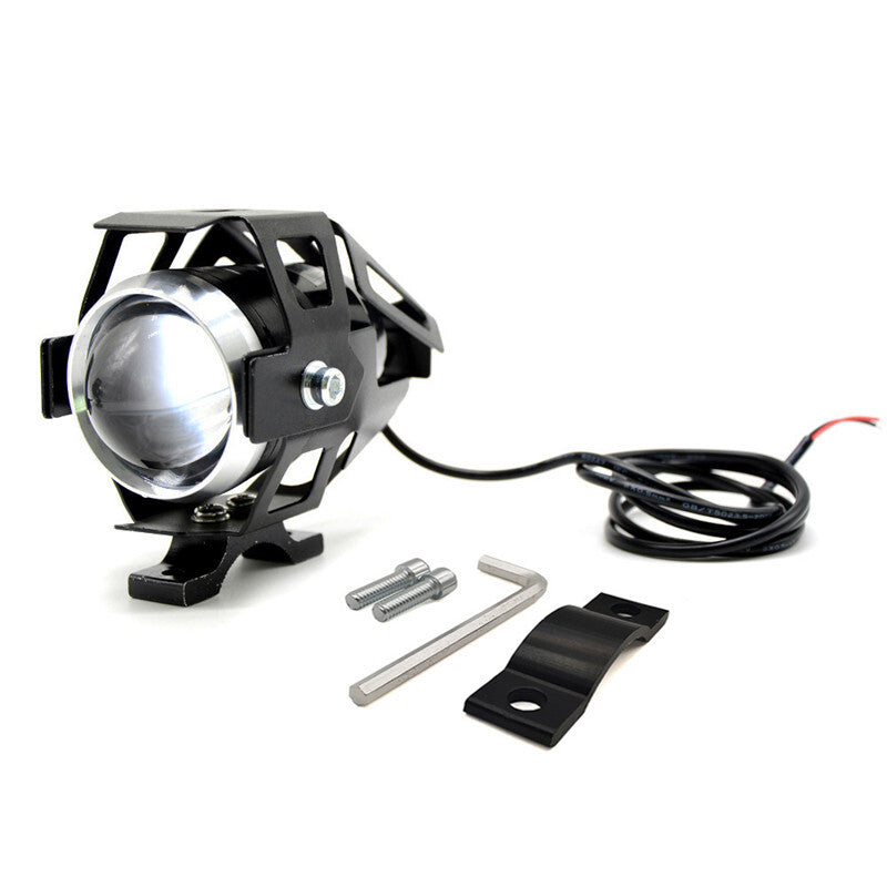 Motorcycle LED Headlight 3000LMW Driving Spotlight Street Fog DRL Spot Head LAMP