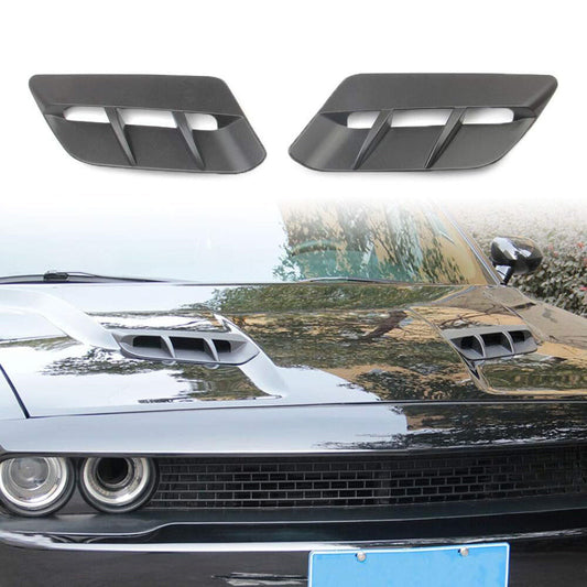 2x Hood Scoop Air Vent Cover Exterior Accessories for Dodge for Challenger 2015-2022
