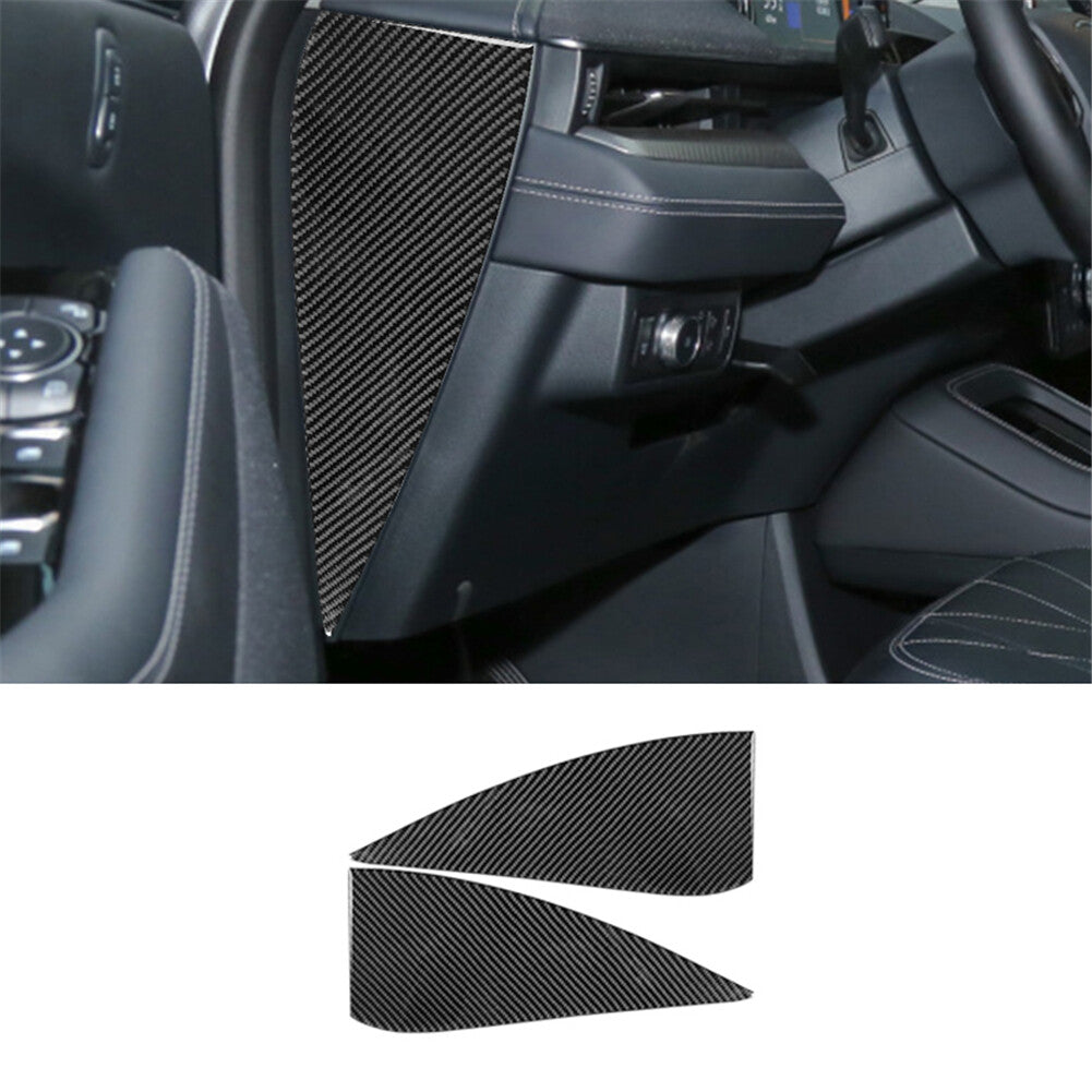 Red Carbon Fiber Interior Fuse Door Panel Cover Trim For Explorer 2020-2023 v