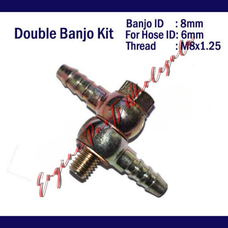 DOUBLE Dual Banjo Bolt Washer Set Hose Barb Fitting Brake Line Oil Fuel Metric Q