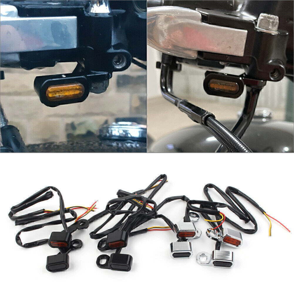Motor Amber LED Turn Signal Indicator for Harley Touring Electra Glide 2009-2017 Q