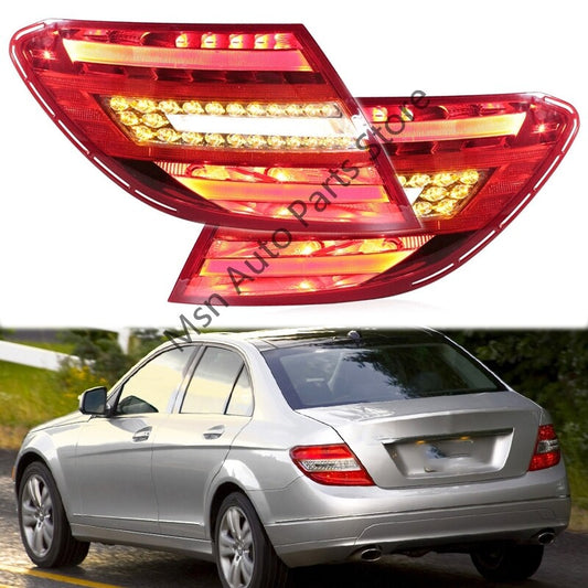 1Pair for Mercedes Benz W204 2007-2010 Upgrade 2011-2014 C Class LED Tail Light