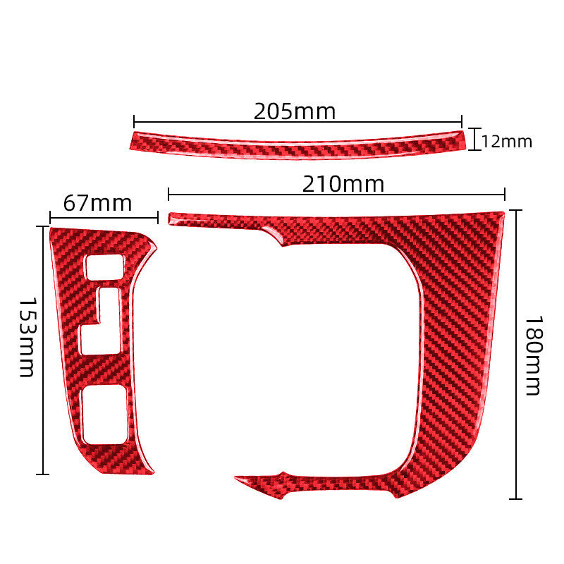 Carbon Fiber Regular Radio Panel Cover Trim For Outlander 2014-2016 v