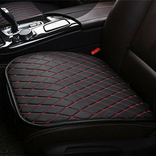 Car Front for Seat Cover Breathable PU Leather Pad Mat Chair Cushion Black/Red