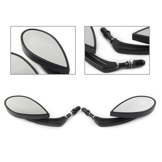 8MM Rear View Mirrors Fit for Harley Touring Street Road Glide King Motorcycle Q