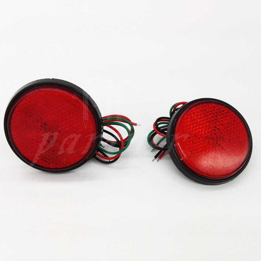 2X Motorcycle Auto Vehicle 24 LED Red Round Brake Stop Tail Rear Light Lamp Bulb Q