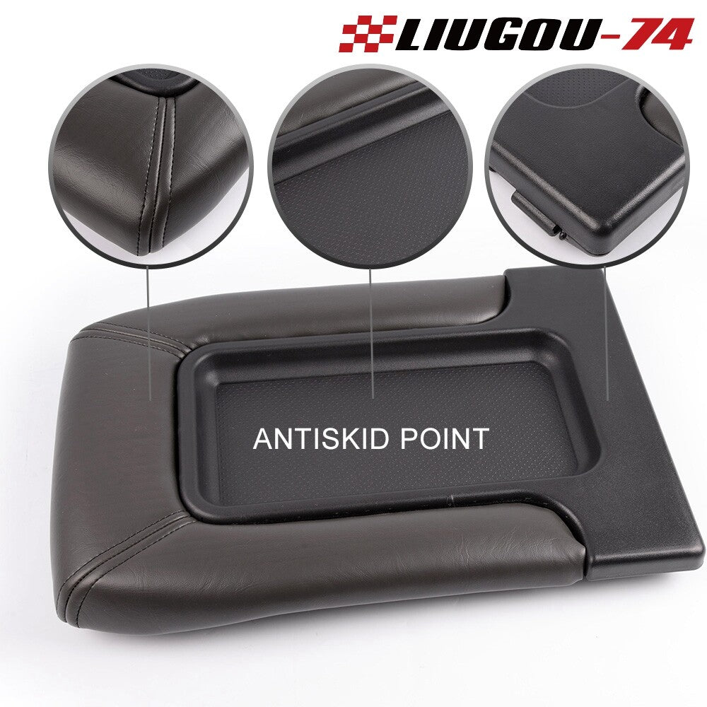 Fits 99-07 Avalanche Silverado for Sierra Center Console Cover Armrest Dark Gray - v