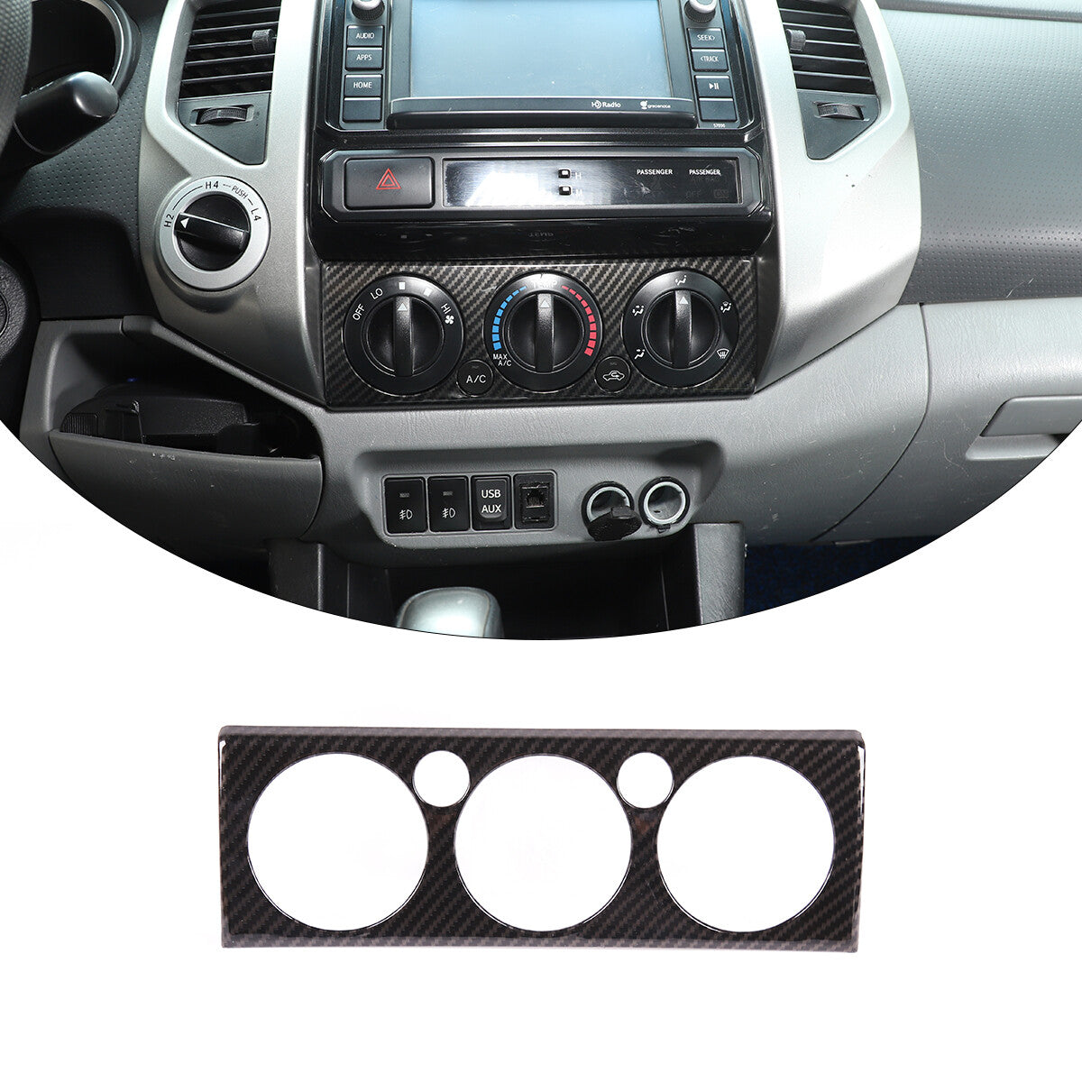ABS carbon fiber steering wheel button frame decoration suitable for Corvette C6 2005-2013- v