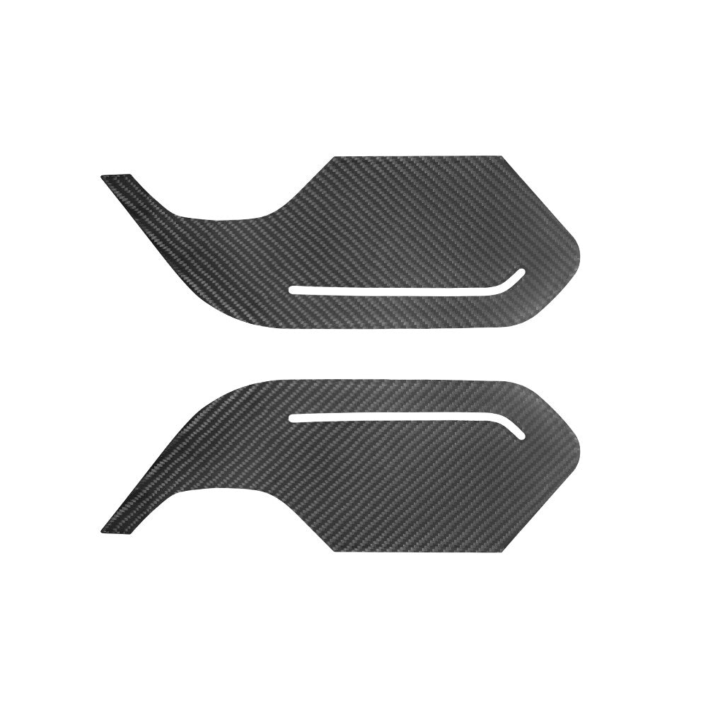 2X Carbon Fiber Exterior Front Fog Light Strip Trim For Macan 2019-2021 v