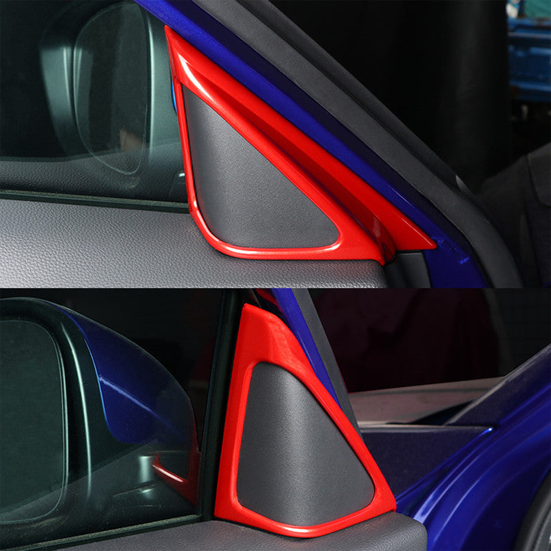 2P Red Car Door Front A Pillar Frame Cover Decor Trim for Honda Accord 2018-2022