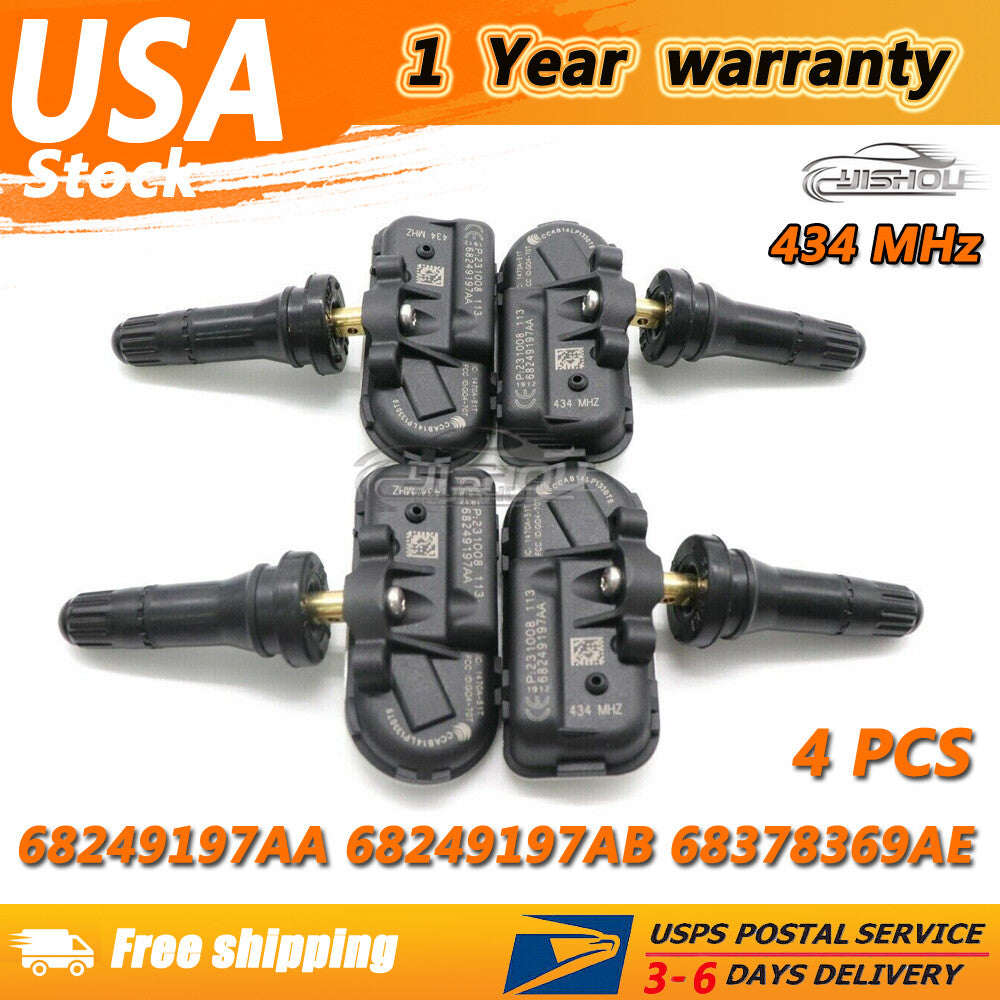 68249197AA 4x TPMS TIRE PRESSURE SENSOR for Jeep Cherokee for Dodge for RAM 1500