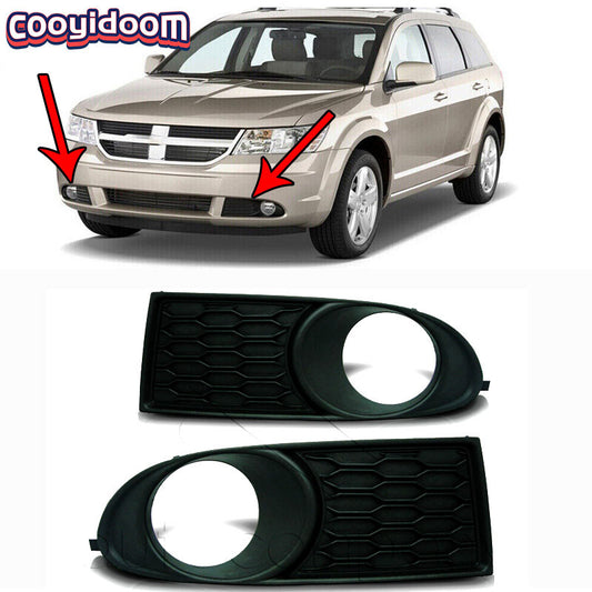 Replacement fog light cover for 2014, 2015, 2016, 2017, and 2018 for Dodge Journey models.