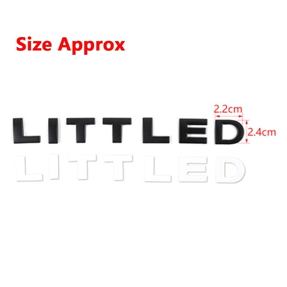 Black Front Hood LITTLED Emblem Badge Trim Stickers for Suzuki for Jimny 2019-2023
