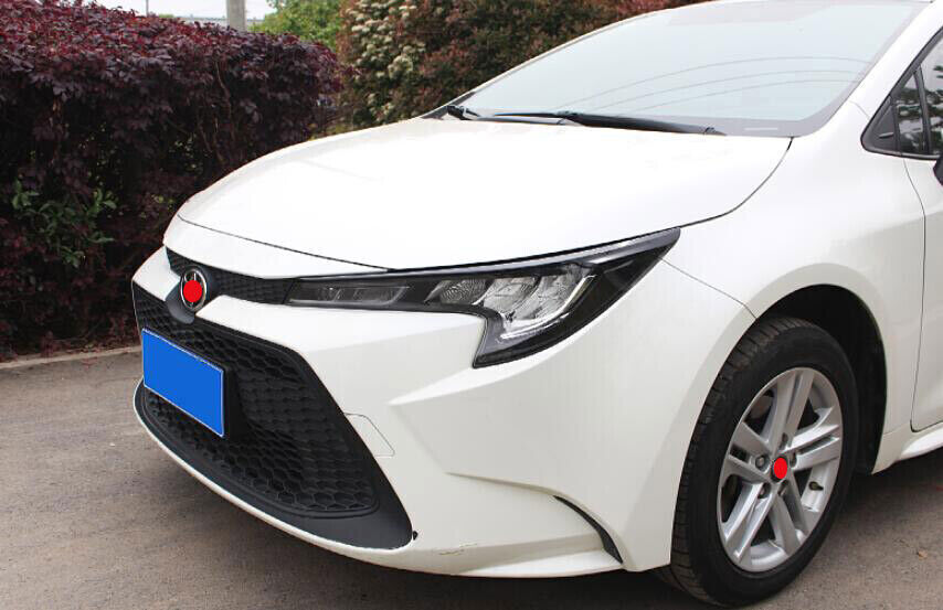 For Toyot@a for Corolla 2021-2022 ABS Black Headlight Front Lamp Eyelid Cover Trim n