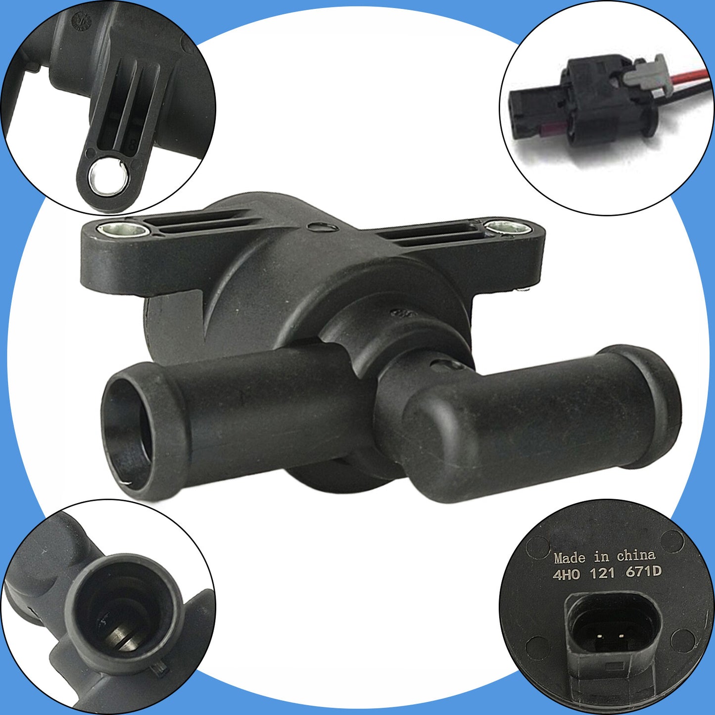 Suitable for Jetta , for Audi A4, Q5, and Q8 engine coolant pump control valve #4H0121671D- n