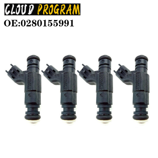 Set of 4 Fuel Injector Nozzle 0280155991 Fit for Mini Cooper R50 R52 v
