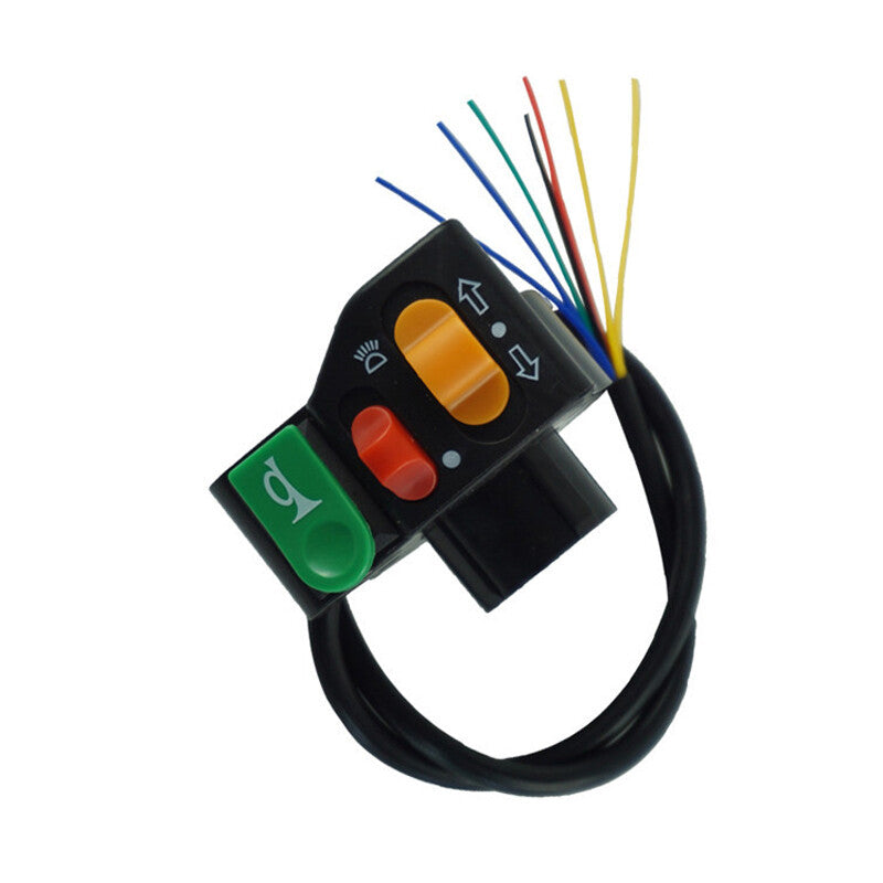 Motorcycle Modified 7/8 Handlebar Three-Function ON OFF Switch for Turn Signal v