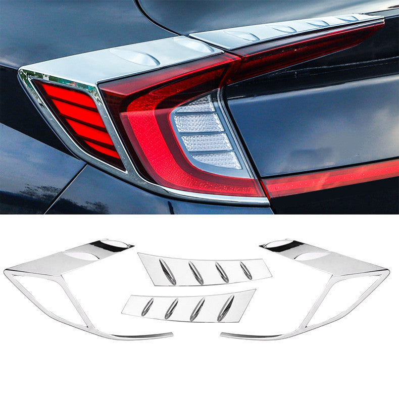 for Hyundai Sonata 2020-2023 ABS Chrome Rear Tail Light Lamp Eyebrow Cover Trim