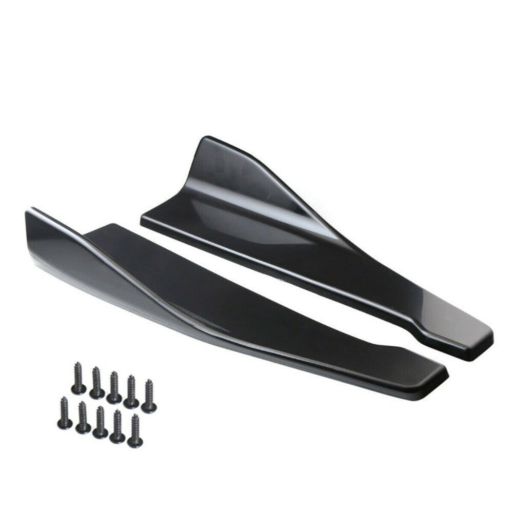 Car Side Skirt Extension Splitters Winglet Diffuser Rear Lip Black 48cm New Hot n