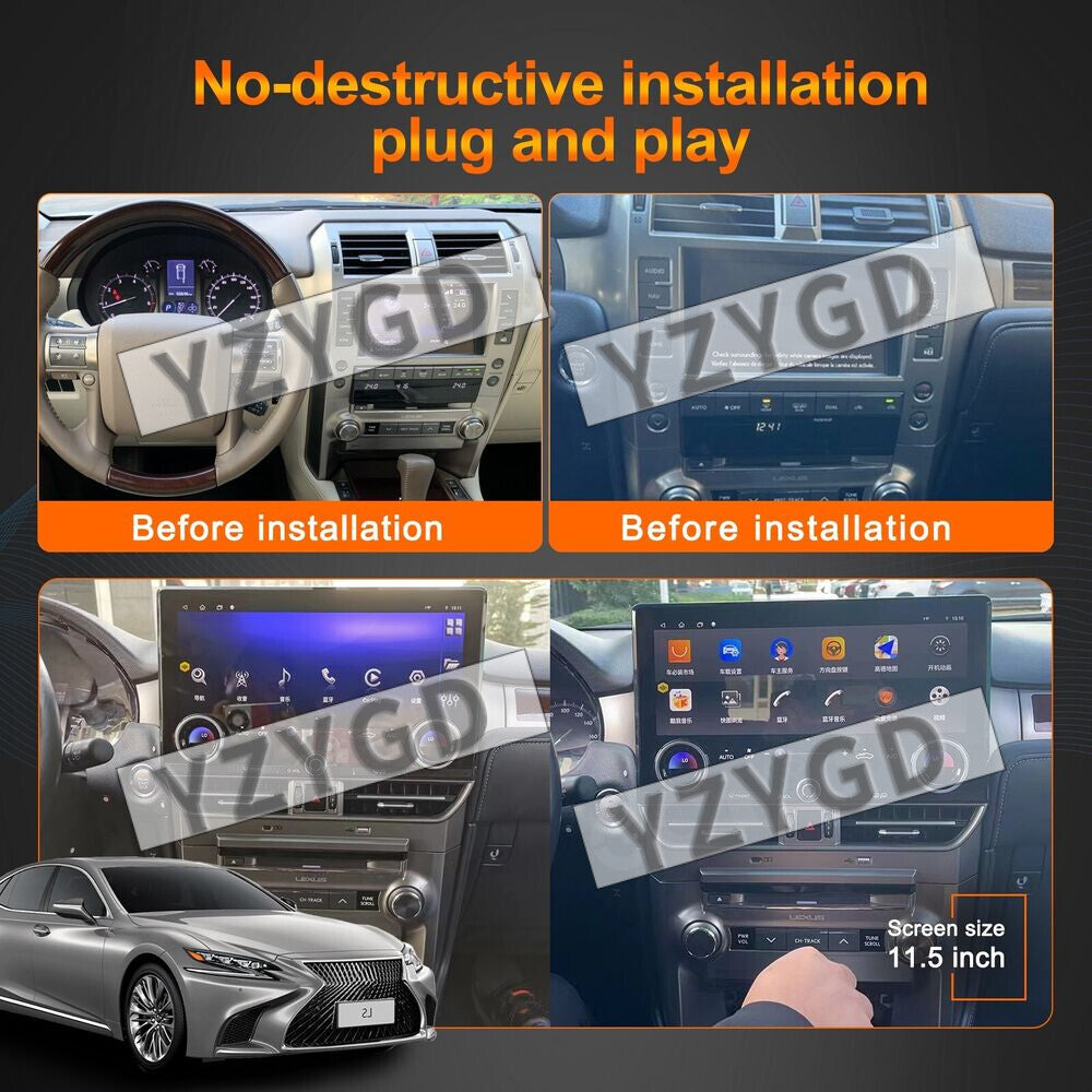 11.5for Lexus GX400 GX460 2010-2020 Android CarPlay Car Radio Receiver Screen