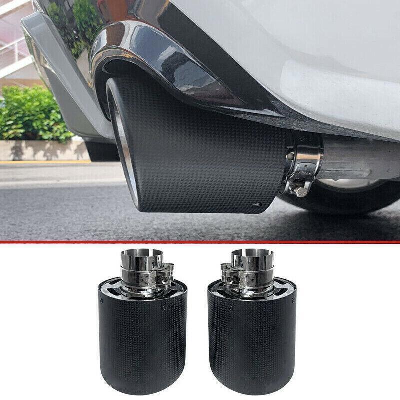 for Toyota RAV4 19-2023 Carbon Fiber Rear Tail Exhaust Muffler Tip Pipe End 2PC