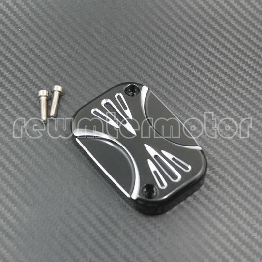 Left CNC Brake Master Front Cylinder Cover Cap Fit for Harley Touring CVO VRSCD