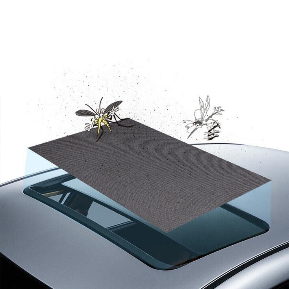 1x Car Sunroof Sunshade Mesh Sun-Shade Cover Protection Magnetic Net Mount Black n