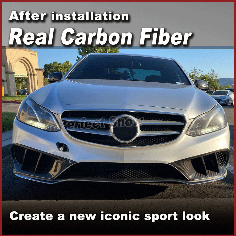 for Mercedes-Benz E Class W212 Sport REAL CARBON Fog Lamp Grill Air Vent Cover
