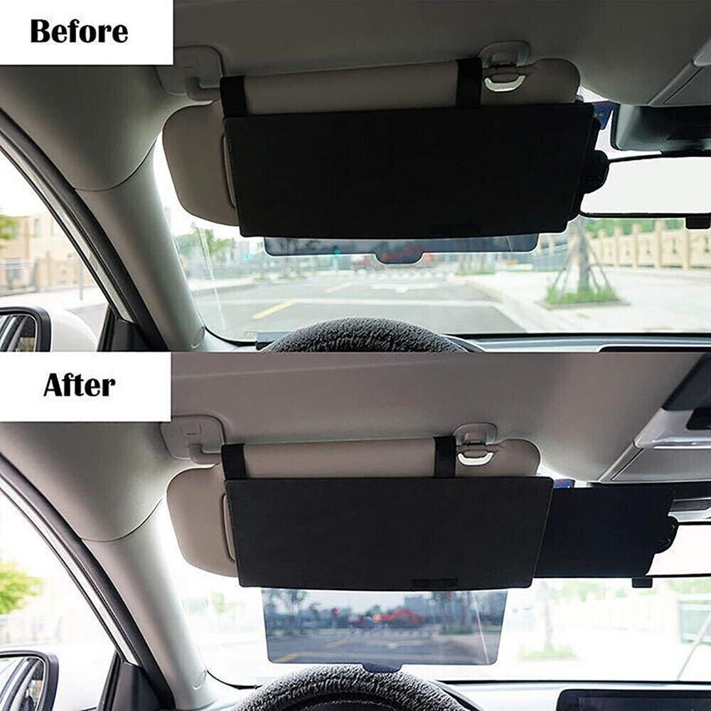 Black Anti Glare Windshield Car Visor Extender SunShade Blocker Accessories New n