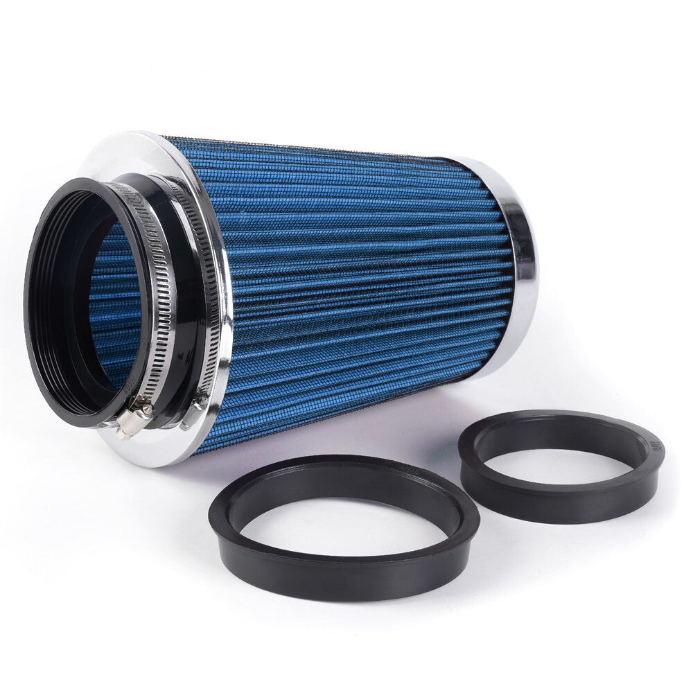 BL Universal Clamp On Cone High Flow Air Intake Filter 9 Tall 3 3.5 4 Inlet Q
