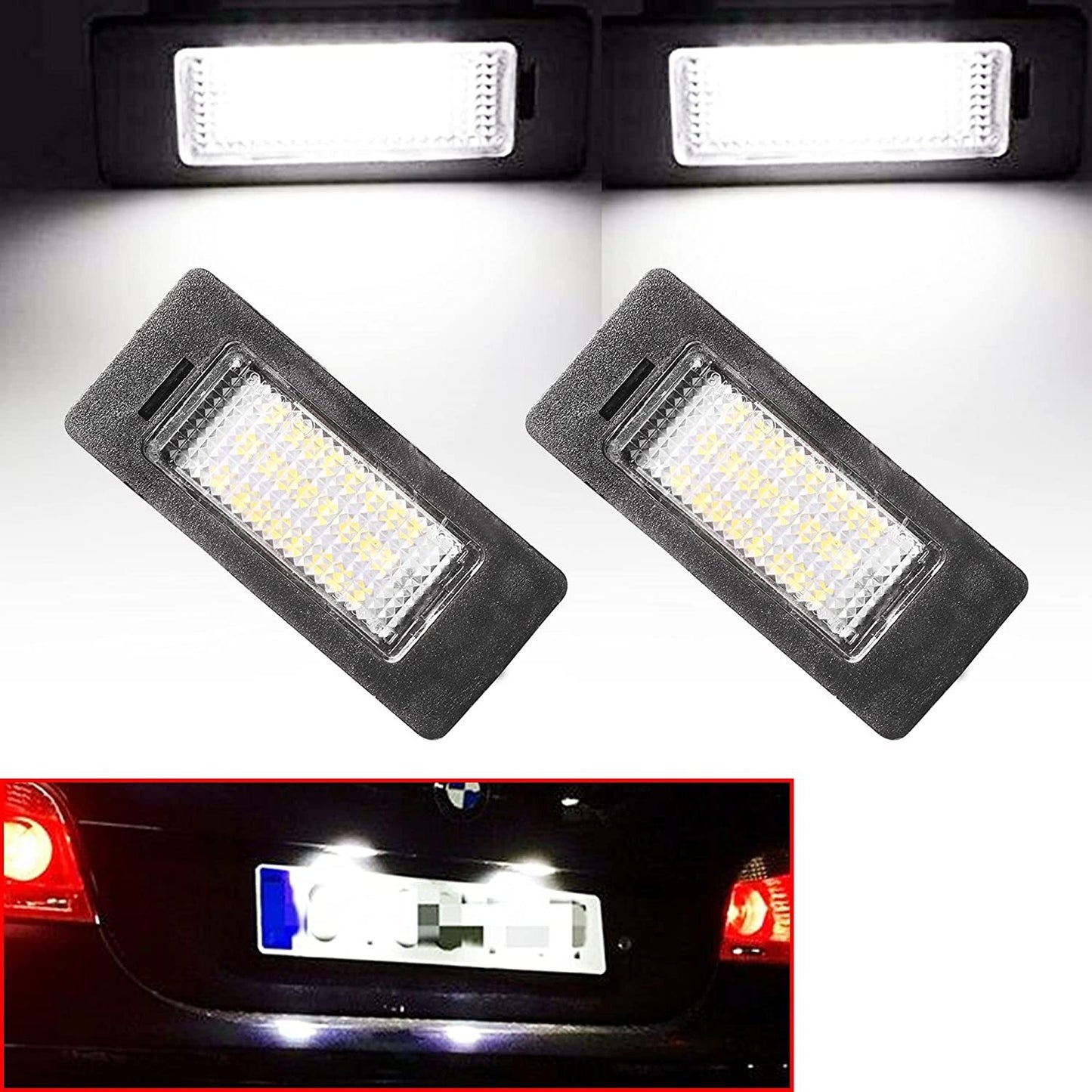 2X No Error LED License Plate Light Bulb Lamp for BMW E60 E90 E92 F30 F10 X5 X6 Q