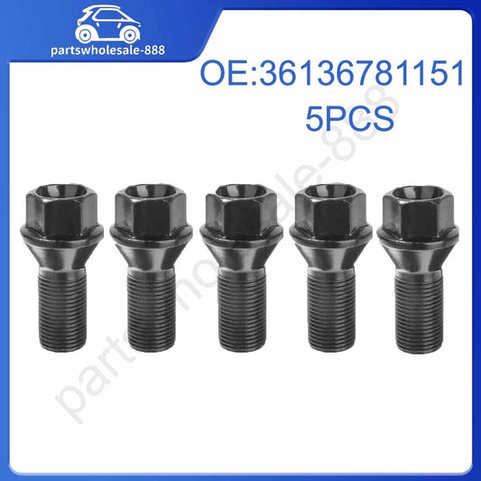 5Pcs Wheel Lug Bolts 36136781151 for BMW F25 X3 E70 X5 118 320 328i 428i 430i