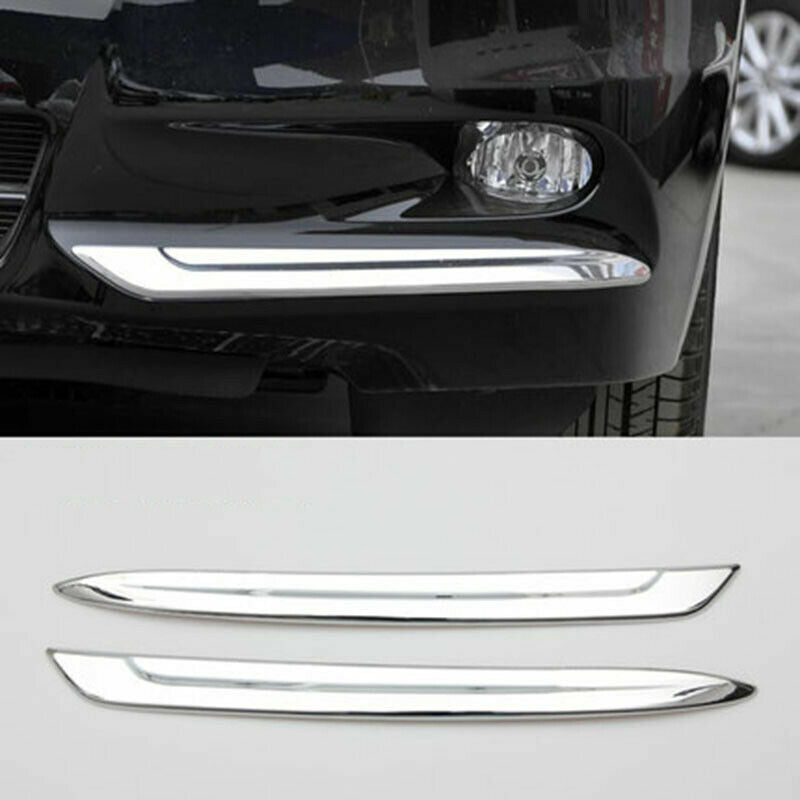 for Honda Accord 2011-13 Chrome Front Bumper Fog Light Eyelid Eyebrow Trim Strip