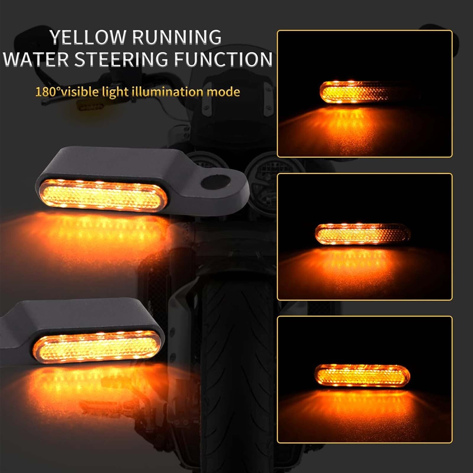 2x 6LED Motorcycle Front Running Light Blinkers Turn-Signal Indicators Handlebar Q