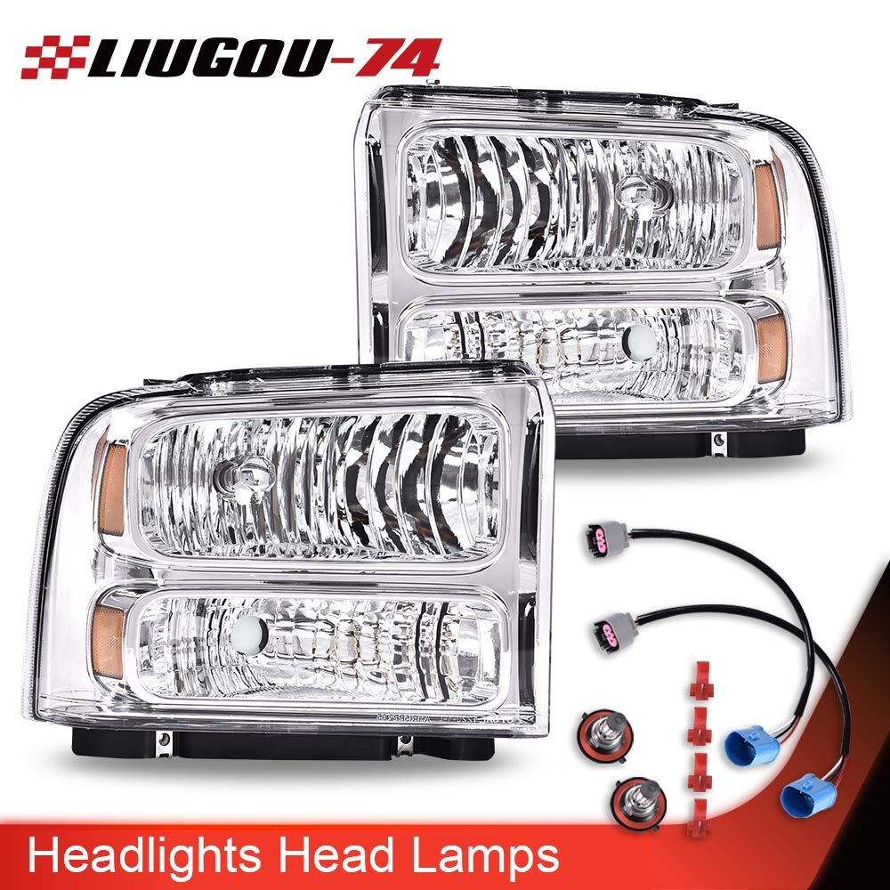 Fits 99-04 for Super Duty F-350 Truck Touring Conversion Headlights - v