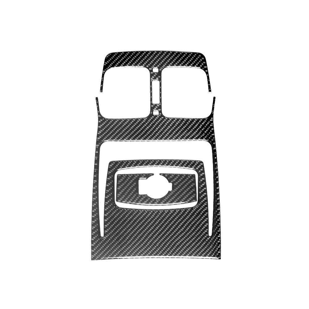 Carbon Fiber Center Console Cup Holder Cover for Jaguar F-Pace XE XF 2016-2020 v