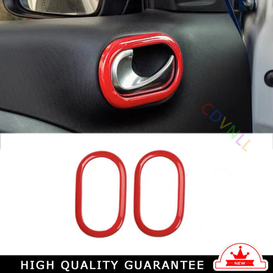 Inner Door Handle Cover Trim 2PCS Fit for Mercedes-Benz for SMART 15-2018 Bright Red