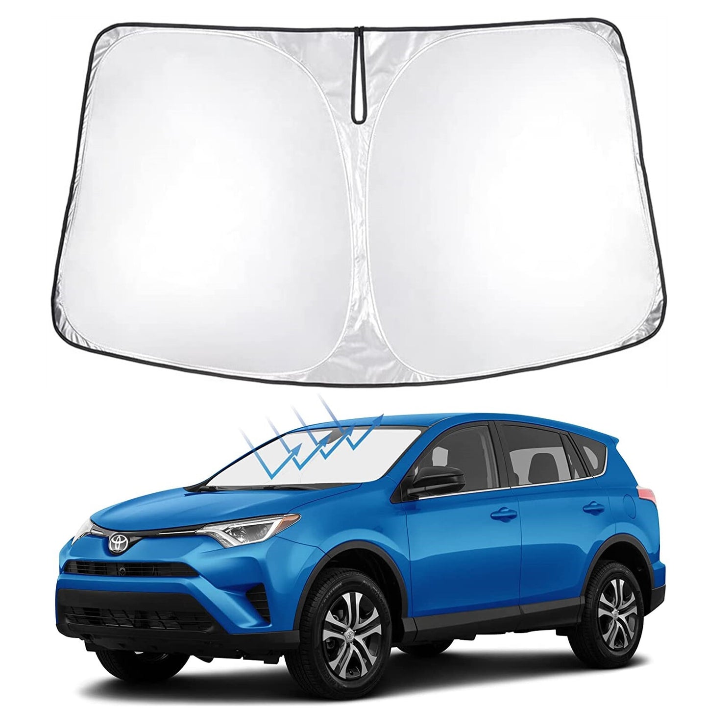 Custom-designed RAV4 SUV windshield sunshade/UV visor (model 06-12) n